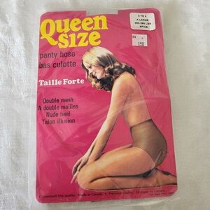 ❤️ Vintage Queen Size Pantyhose. Size XL. Brown/Spice